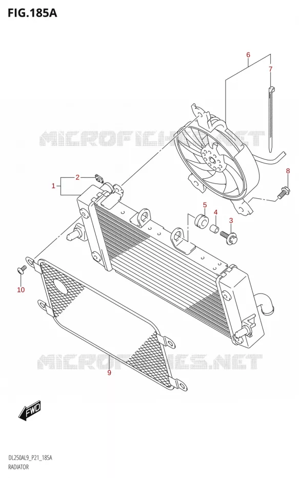 RADIATEUR Suzuki MOTO 250 V-STROM 2019  DL250A L9 (P21)