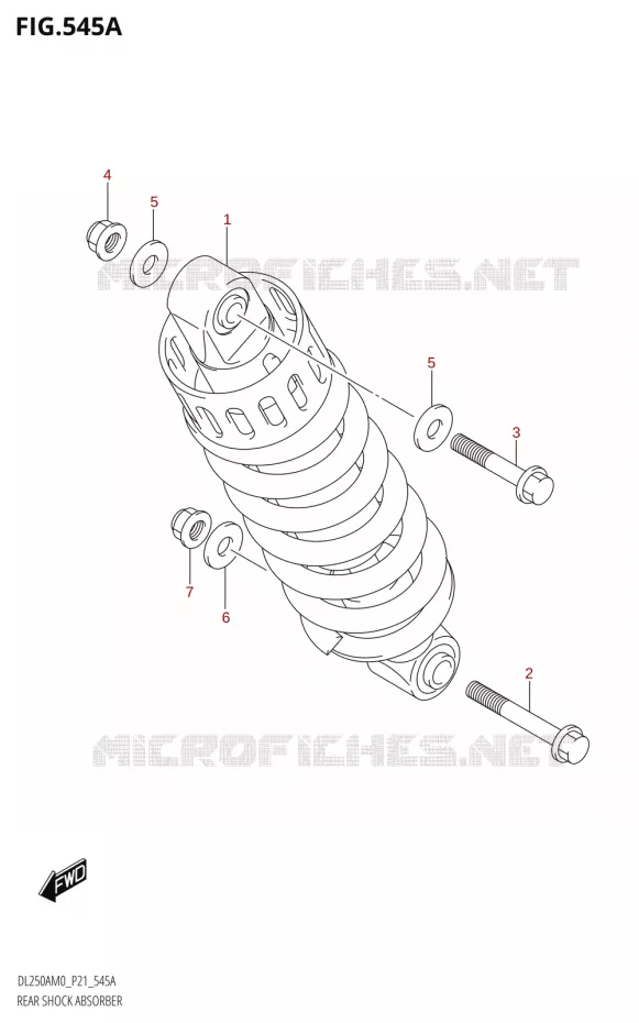 AMORTISSEUR ARRIERE Suzuki MOTO 250 V-STROM 2020  DL250A M0 / DL250RLZ M0 (P21)