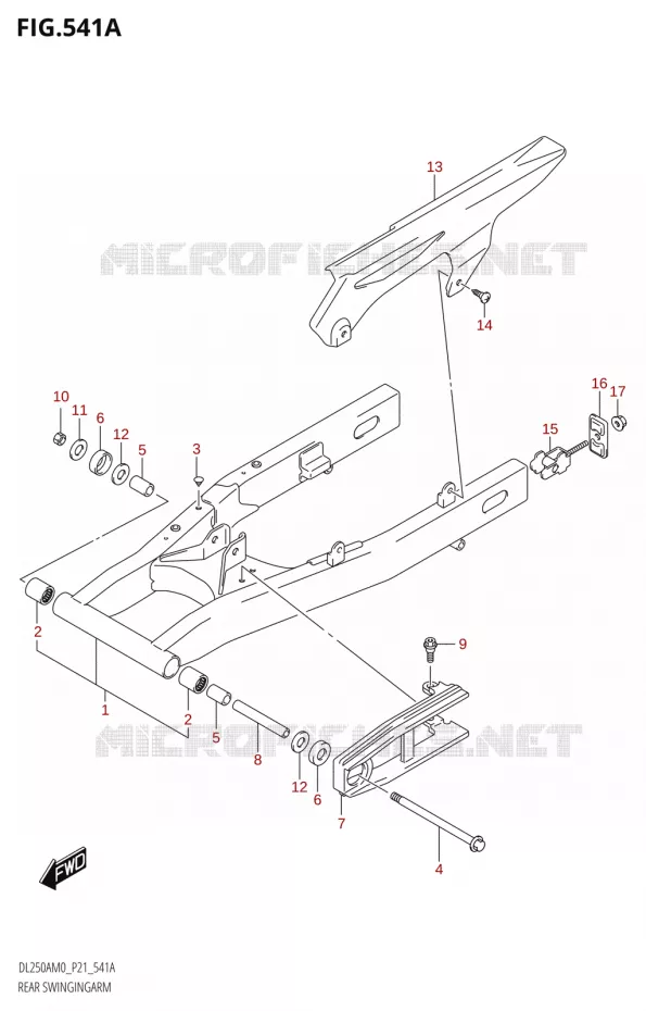 BRAS OSCILLANT ARRIERE Suzuki MOTO 250 V-STROM 2020  DL250A M0 / DL250RLZ M0 (P21)