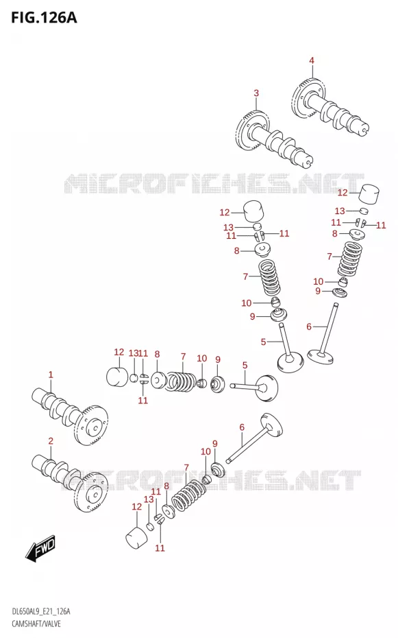 ARBRE A CAMES - VALVE Suzuki MOTO 650 V-STROM 2019  DL650XA L9 (E21)