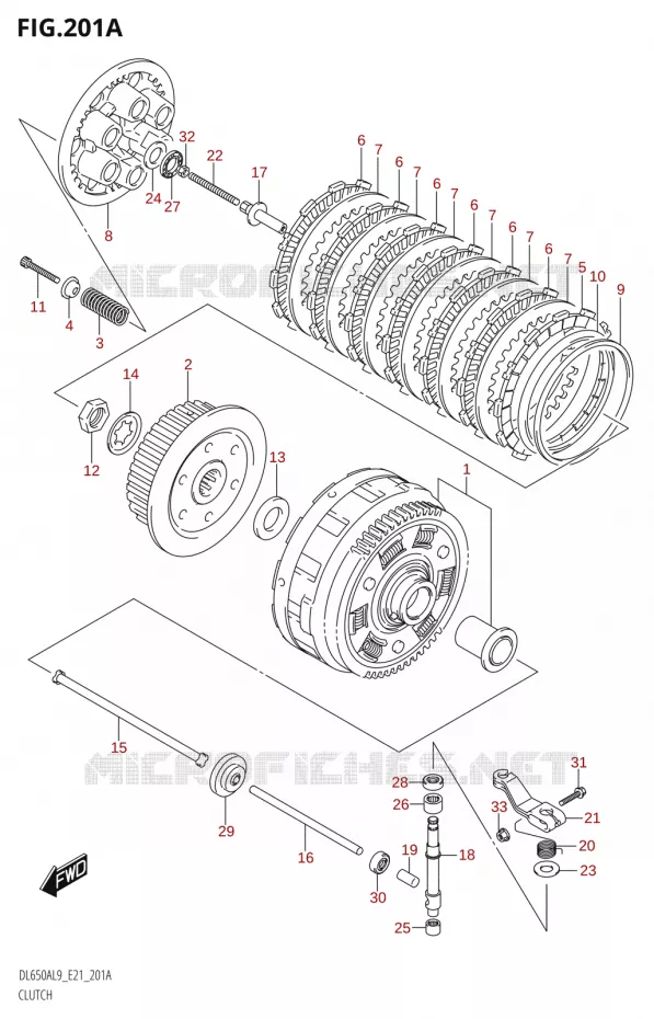 EMBRAYAGE Suzuki MOTO 650 V-STROM 2019  DL650A L9 (E21)