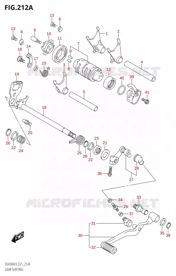 ENSEMBLE SELECTEUR DE VITESSES Suzuki MOTO 650 V-STROM 2019  DL650XA L9 (E21)