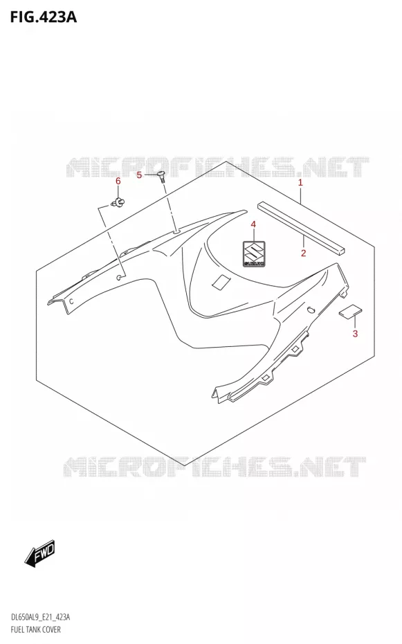 RESERVOIR D'ESSENCE - COUVERCLES Suzuki MOTO 650 V-STROM 2019  DL650A L9 (E21)