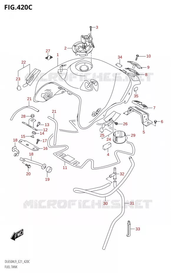 RESERVOIR D'ESSENCEA,DL650AUE) Suzuki MOTO 650 V-STROM 2019  DL650XA L9 (E21)