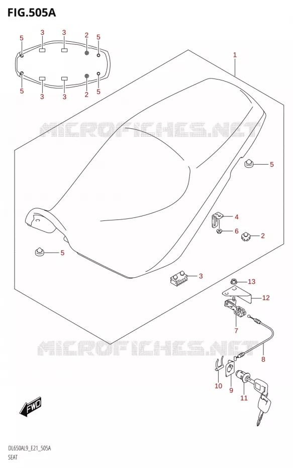 SELLE Suzuki MOTO 650 V-STROM 2019  DL650A L9 (E21)