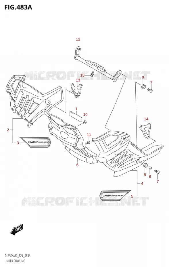 CARENAGES INFERIEUR (FLANCS)DL650XA,DL650XAUE) Suzuki MOTO 650 V-STROM 2020  DL650XA M0 (E21)