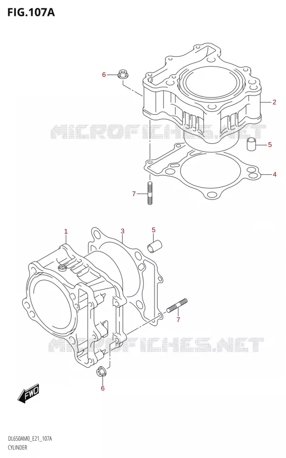 CYLINDRE Suzuki MOTO 650 V-STROM 2020  DL650A M0 (E21)