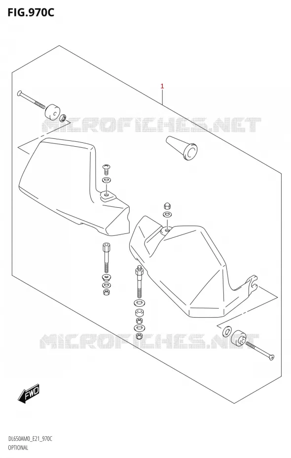 OPTIONSL (DL650A,DL650AUE)(SEE NOTE 1) Suzuki MOTO 650 V-STROM 2020  DL650XA M0 (E21)