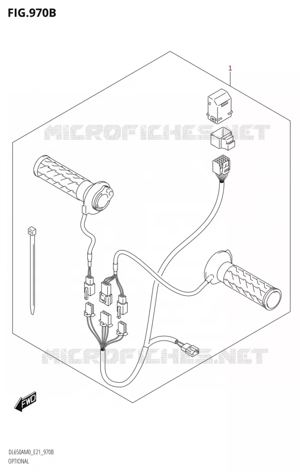 OPTIONSL (SEE NOTE 1) Suzuki MOTO 650 V-STROM 2020  DL650XA M0 (E21)
