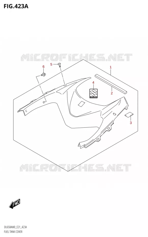 RESERVOIR D'ESSENCE - COUVERCLES Suzuki MOTO 650 V-STROM 2020  DL650XA M0 (E21)