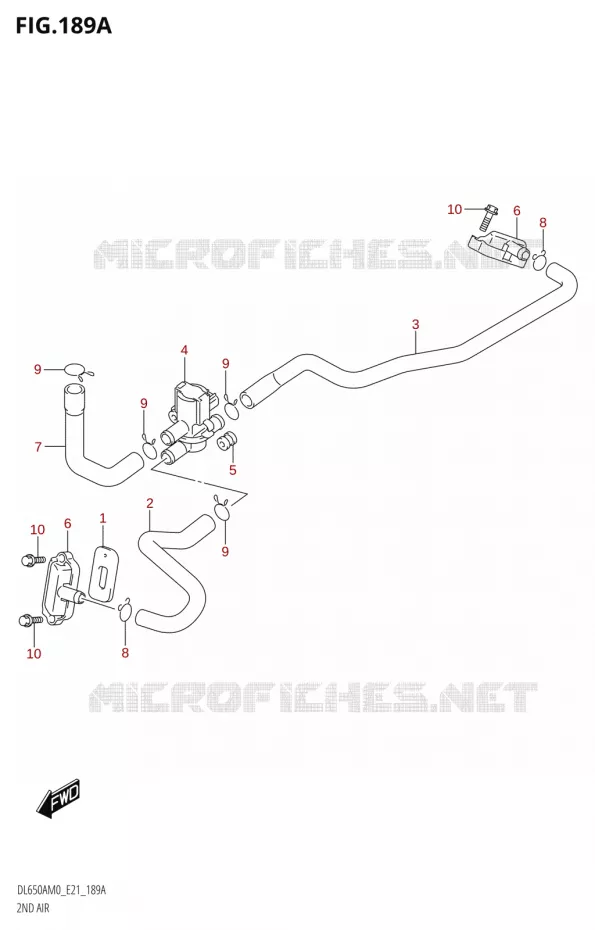 SYSTEME RECYCLAGE GAZ ECHAPPEMENT Suzuki MOTO 650 V-STROM 2020  DL650A M0 (E21)