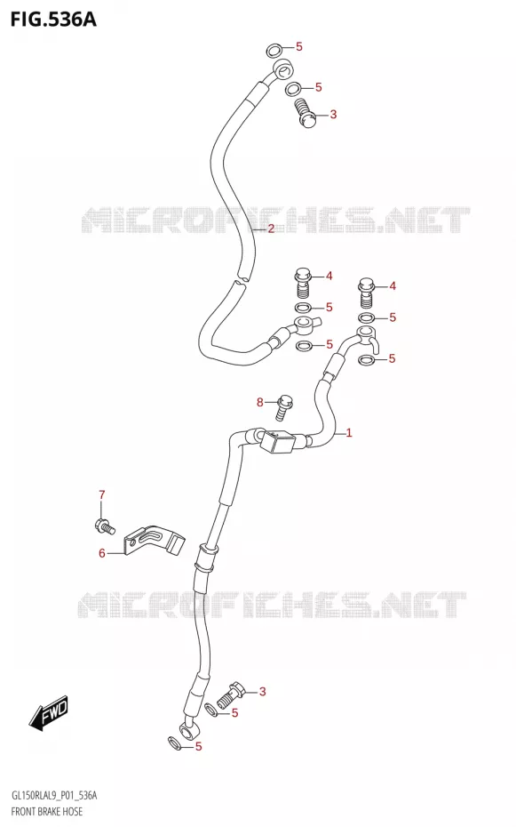 DURITE DE FREIN AVANT Suzuki MOTO 150 INTRUDER 2019  GL150RLA L9 (P01)