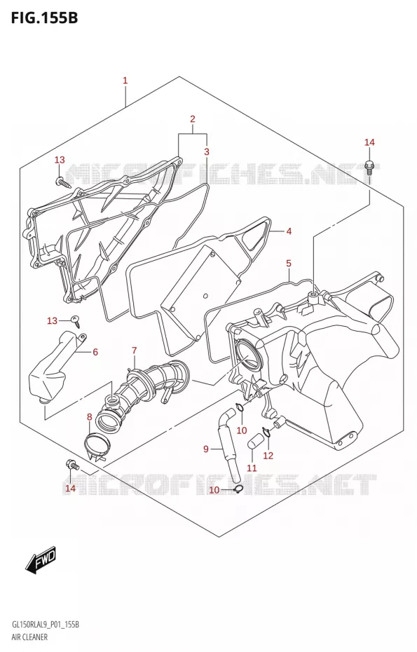 FILTRE A AIR Suzuki MOTO 150 INTRUDER 2019  GL150RLA L9 (P01)