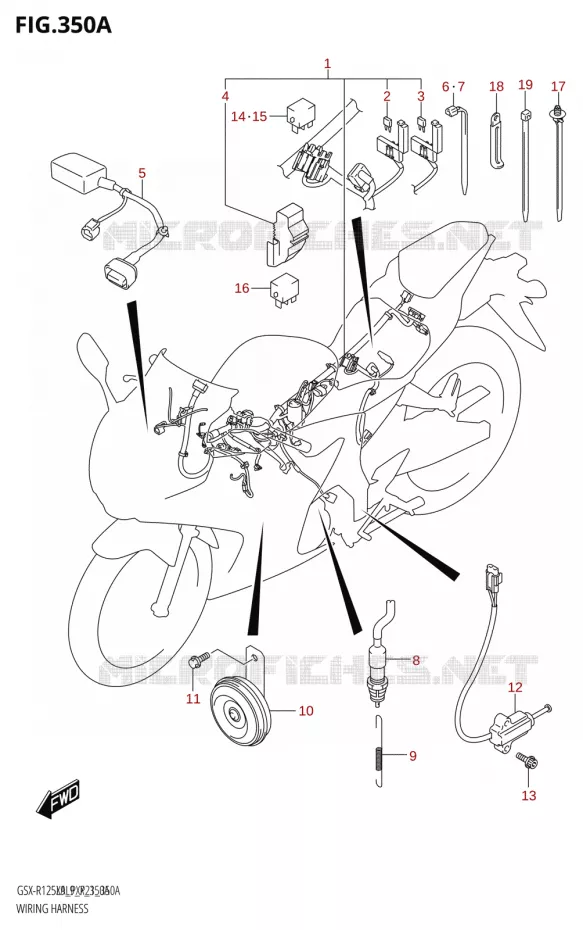 FAISCEAU ELECTRIQUE Suzuki MOTO 125 GSX-R 2019  GSX-R125XA L9 (P21)