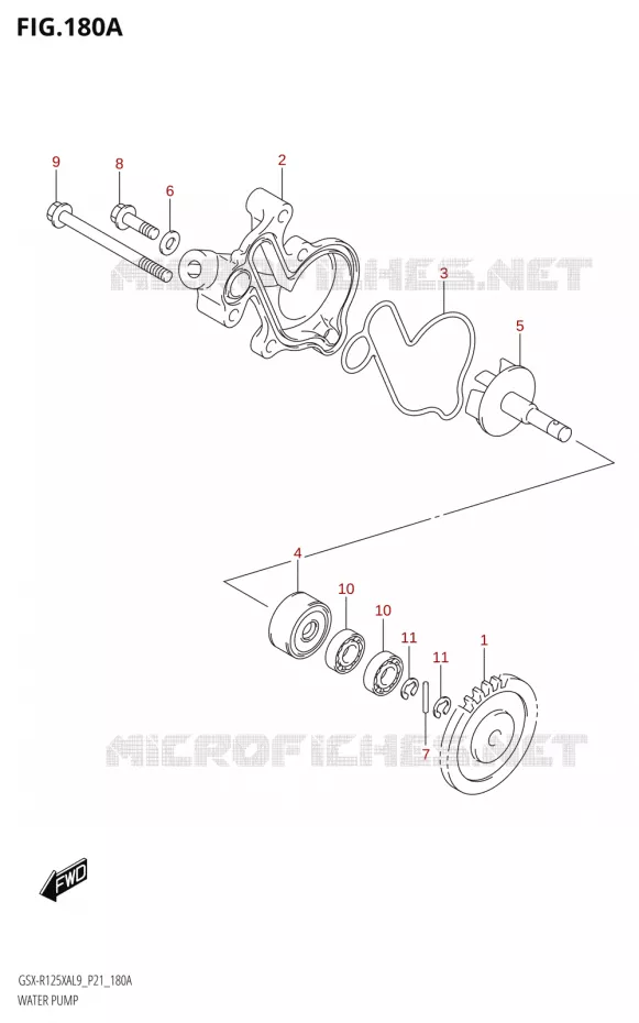 POMPE A EAU Suzuki MOTO 125 GSX-R 2019  GSX-R125XA L9 (P21)