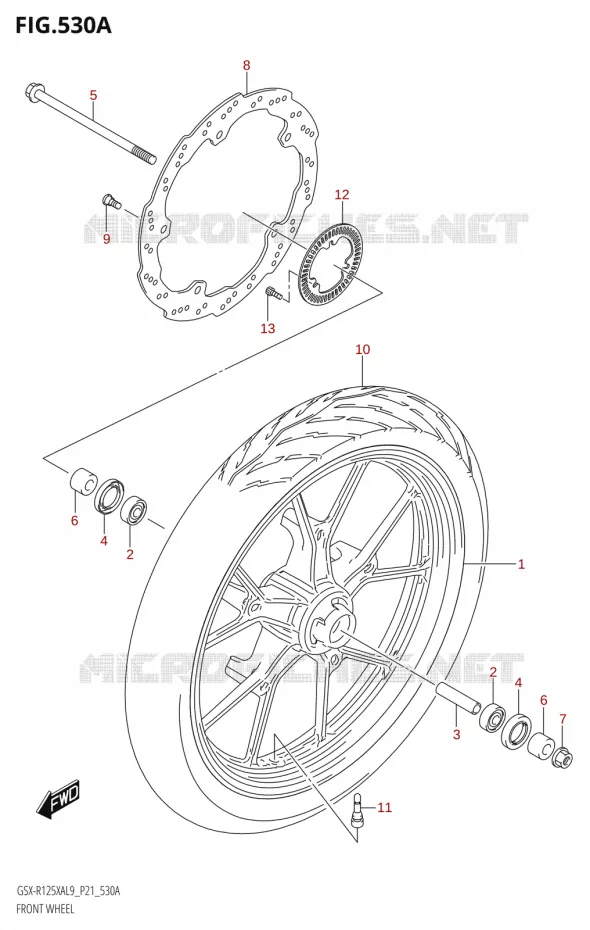 ROUE AVANT Suzuki MOTO 125 GSX-R 2019  GSX-R125XA L9 (P21)