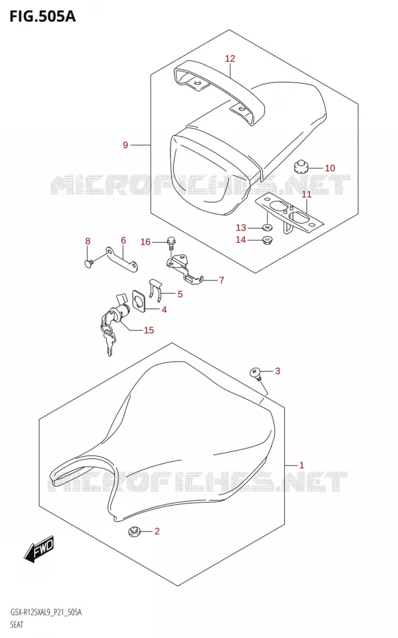 SELLE Suzuki MOTO 125 GSX-R 2019  GSX-R125XA L9 (P21)