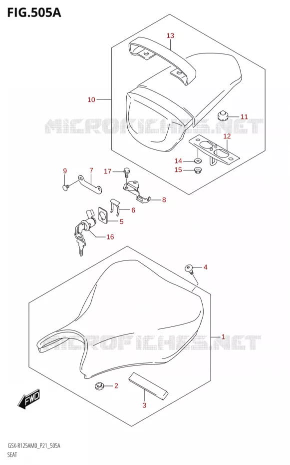 SELLE Suzuki MOTO 125 GSX-R 2020  GSX-R125XA M0 (P21)
