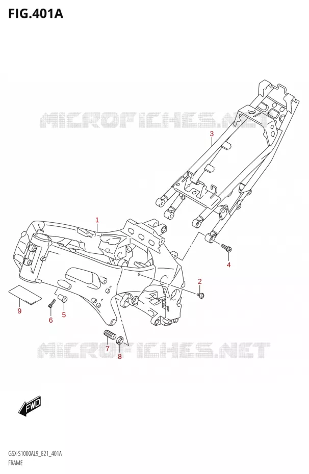 CADRE Suzuki MOTO 1000 GSX-S 2019  GSX-S1000AUF L9 (E21)