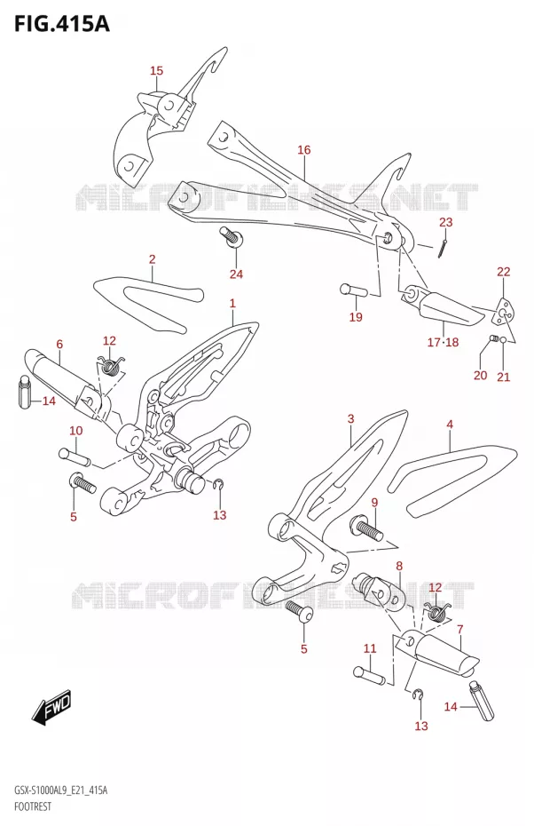 REPOSE PIED Suzuki MOTO 1000 GSX-S 2019  GSX-S1000ZAUF L9 (E21)