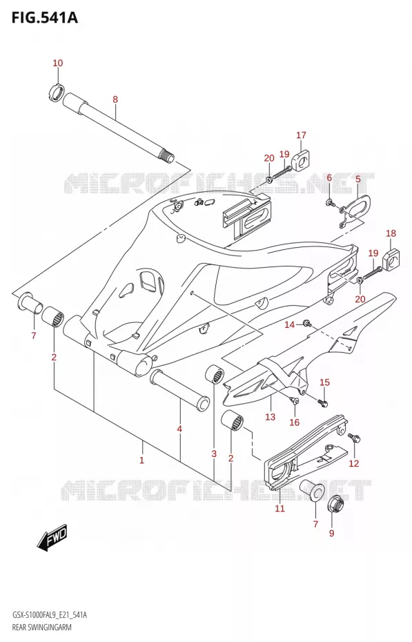 BRAS OSCILLANT Suzuki MOTO 1000 GSX-S 2019  GSX-S1000FA L9 (E21)