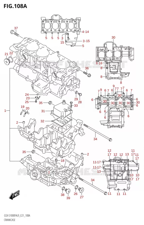 CARTERS MOTEUR Suzuki MOTO 1000 GSX-S 2019  GSX-S1000FZAUF L9 (E21)
