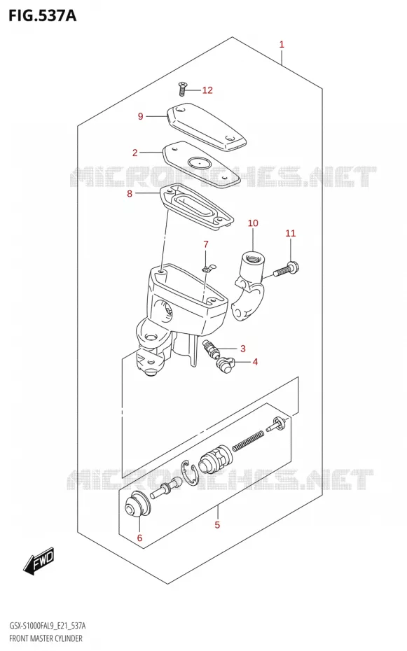 MAITRE CYLINDRE AVANT Suzuki MOTO 1000 GSX-S 2019  GSX-S1000FAUF L9 (E21)