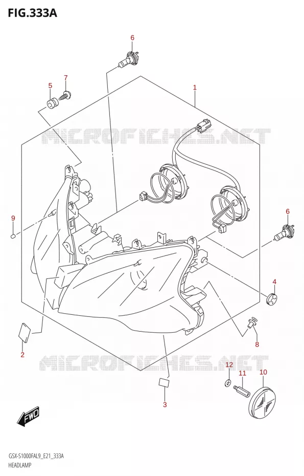 PHARE Suzuki MOTO 1000 GSX-S 2019  GSX-S1000FA L9 (E21)