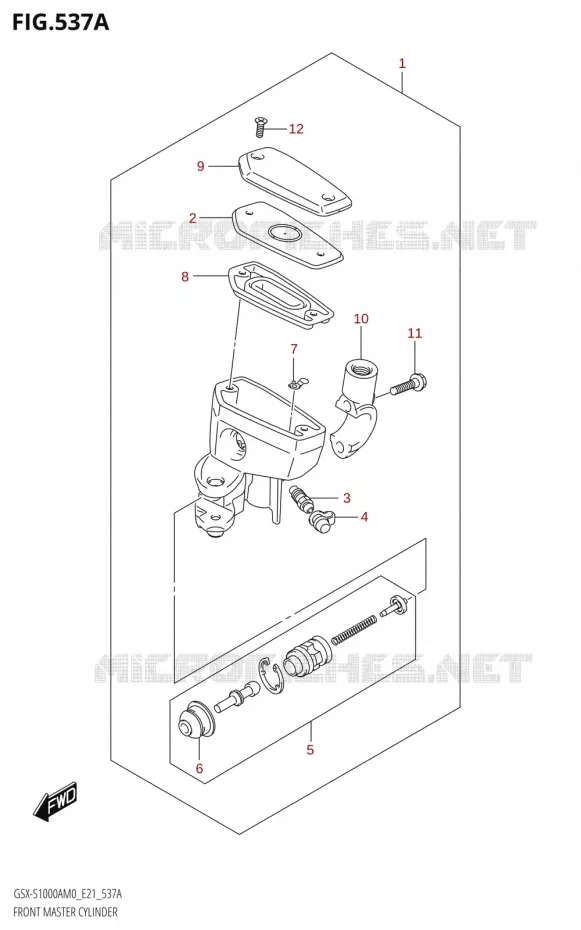 MAITRE CYLINDRE AVANT Suzuki MOTO 1000 GSX-S 2020  GSX-S1000A M0 / GSX-S1000ZA M0 (E21)