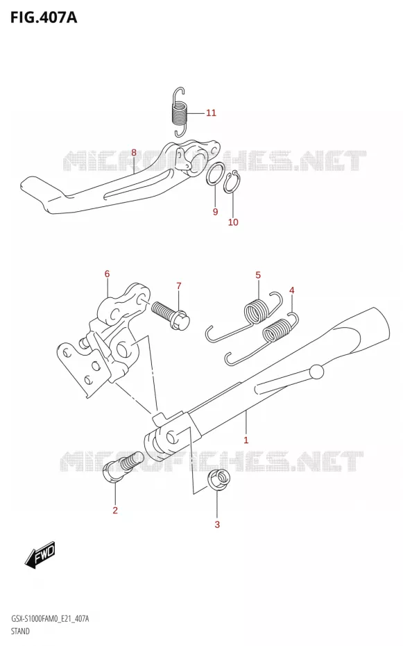 BEQUILLE Suzuki MOTO 1000 GSX-S 2020  GSX-S1000FA M0 / GSX-S1000FZA M0 (E21)