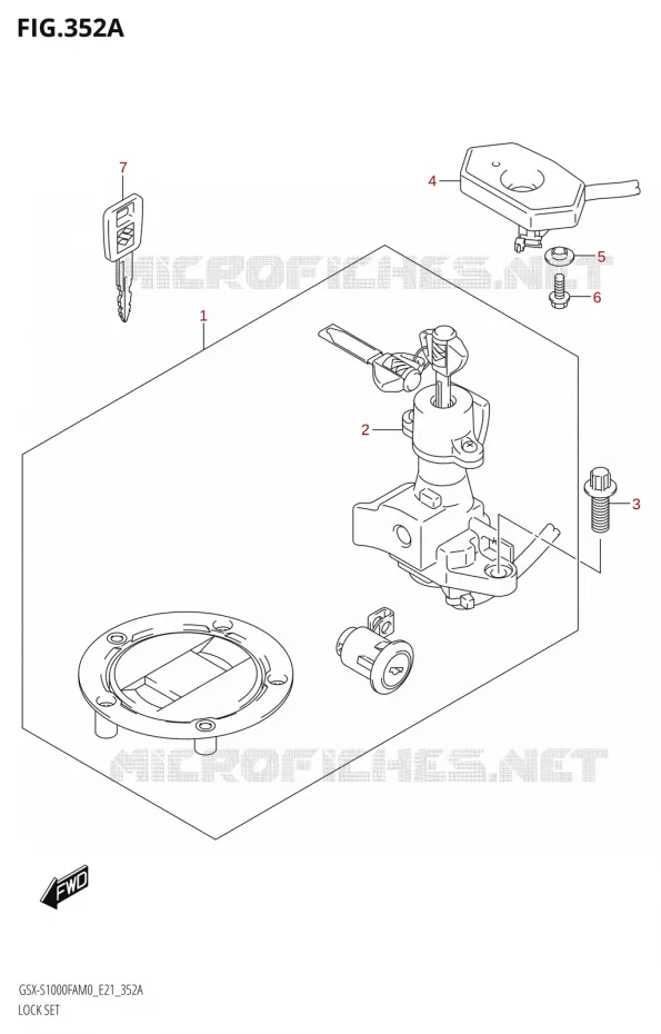 KIT SERRURE Suzuki MOTO 1000 GSX-S 2020  GSX-S1000FA M0 / GSX-S1000FZA M0 (E21)