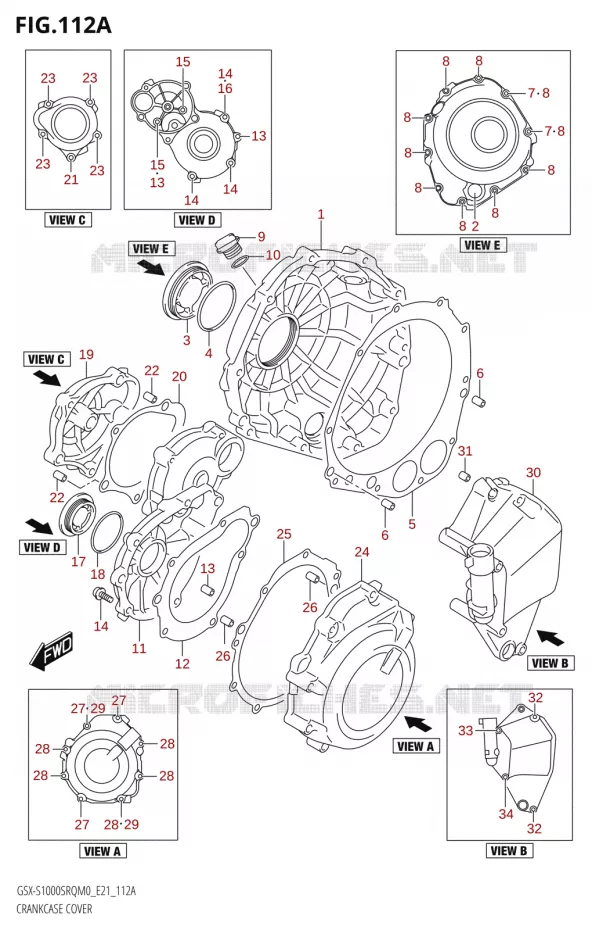 COUVERCLES DE CARTERS Suzuki MOTO 1000 KATANA 2019  GSX-S1000SRQ L9 (E21)