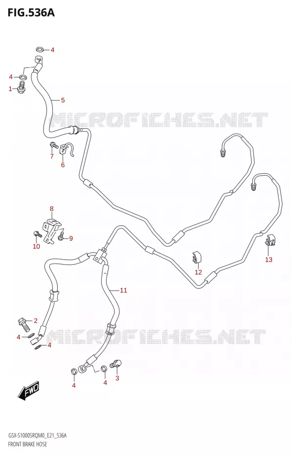 DURITE DE FREIN AVANT Suzuki MOTO 1000 KATANA 2020  GSX-S1000SRQ M0 (E21)