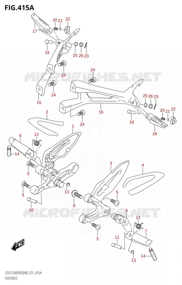 REPOSE PIEDS Suzuki MOTO 1000 KATANA 2019  GSX-S1000SRQ L9 (E21)
