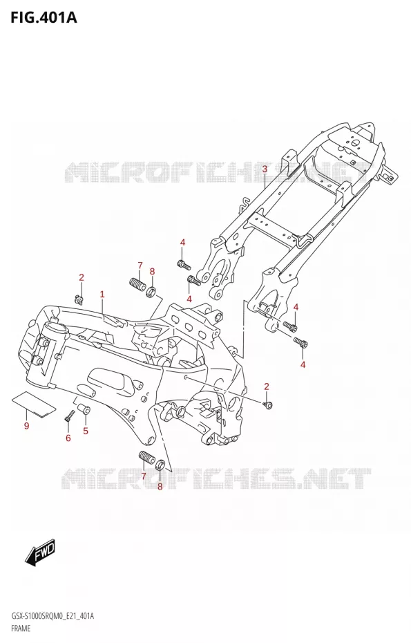 CADRE Suzuki MOTO 1000 KATANA 2020  GSX-S1000STQ M0 (E21)