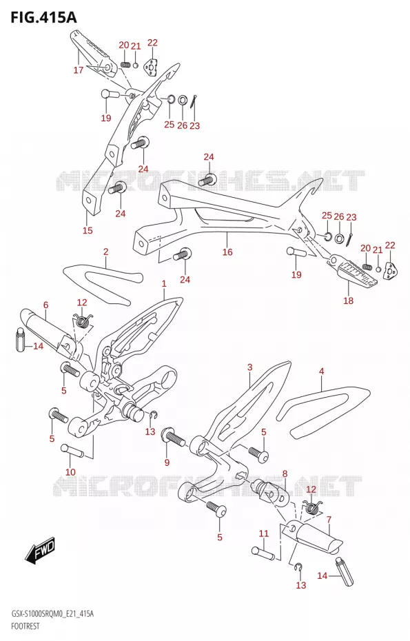 REPOSE PIEDS Suzuki MOTO 1000 KATANA 2019  GSX-S1000STQ L9 (E21)