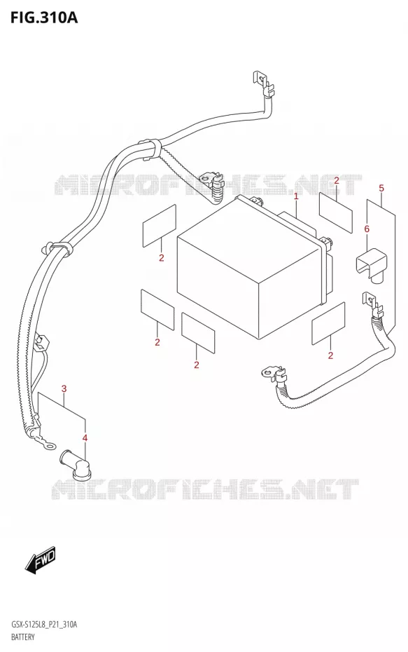 BATTERIE Suzuki MOTO 125 GSX-S 2018  GSX-S125ML L8 (P21)