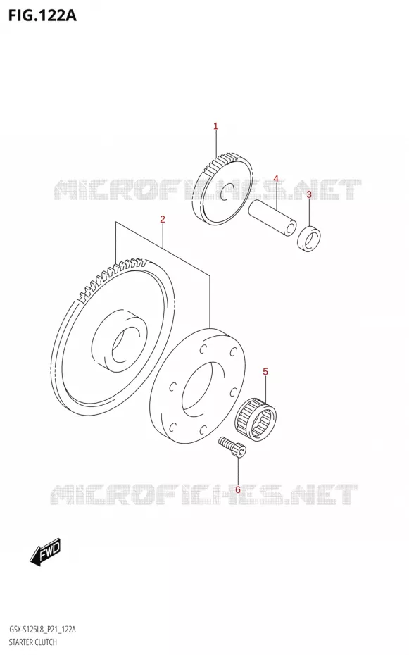 ROUE LIBRE DE DEMARREUR Suzuki MOTO 125 GSX-S 2018  GSX-S125ML L8 (P21)
