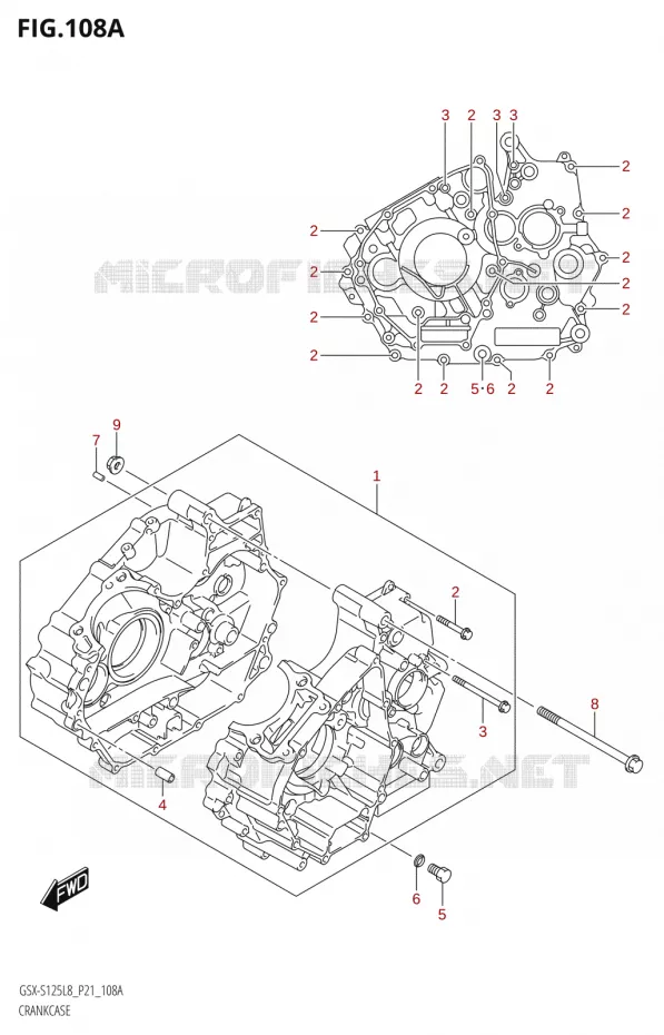 CARTERS MOTEUR Suzuki MOTO 125 GSX-S 2018  GSX-S125MLX L8 (P21)