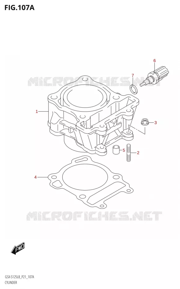 CYLINDRE Suzuki MOTO 125 GSX-S 2018  GSX-S125MLX L8 (P21)