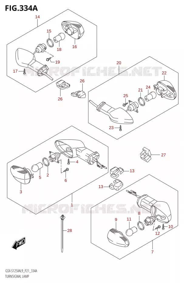 CLIGNOTANTS Suzuki MOTO 125 GSX-S 2019  GSX-S125XA L9 (P21)