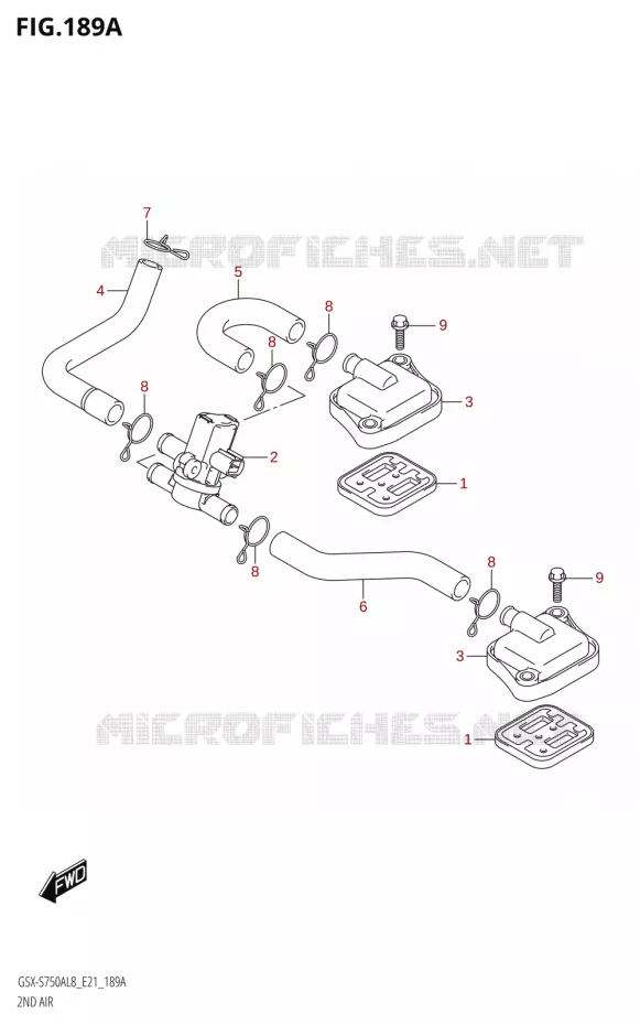 SYSTEME RECYCLAGE GAZ ECHAPPEMENT Suzuki MOTO 750 GSX-S 2018  GSX-S750ZA L8 (E21)