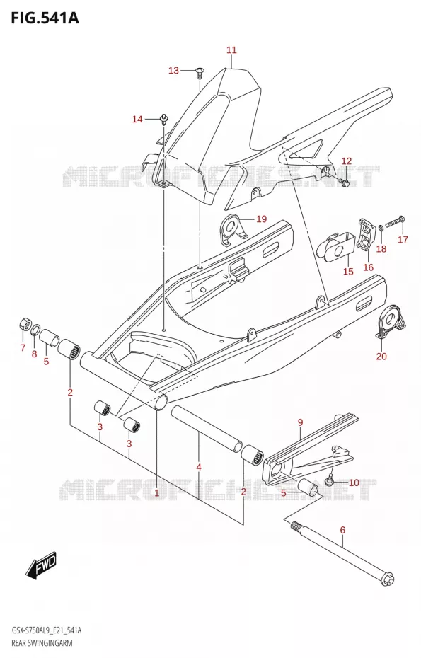 BRAS OSCILLANTM (GSX-S750A:L9:E21) Suzuki MOTO 750 GSX-S 2019  GSX-S750A L9 (E21)