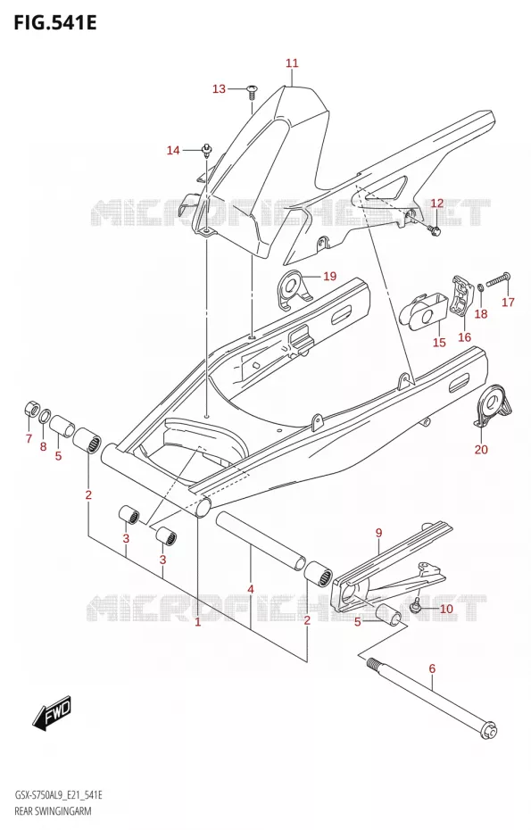 BRAS OSCILLANTM (GSX-S750UQZ:L9:E21) Suzuki MOTO 750 GSX-S 2019  GSX-S750A L9 (E21)