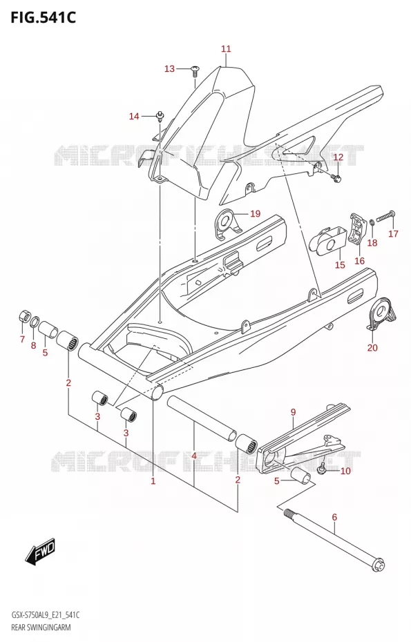BRAS OSCILLANTM (GSX-S750ZA:L9:E21) Suzuki MOTO 750 GSX-S 2019  GSX-S750A L9 (E21)