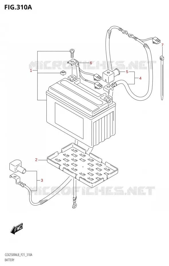 BATTERIE Suzuki MOTO 250 INAZUMA 2018  GW250RA L8 (P21)