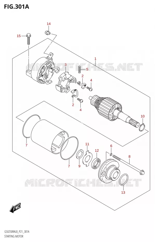 DEMARREUR Suzuki MOTO 250 INAZUMA 2018  GW250RAZ L8 (P21)