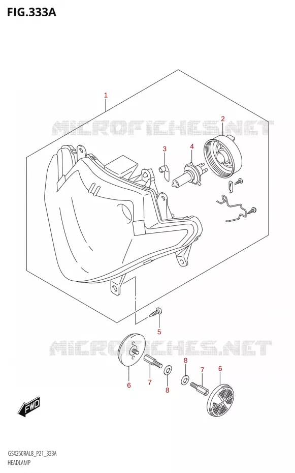 PHARE Suzuki MOTO 250 INAZUMA 2018  GW250RAZ L8 (P21)
