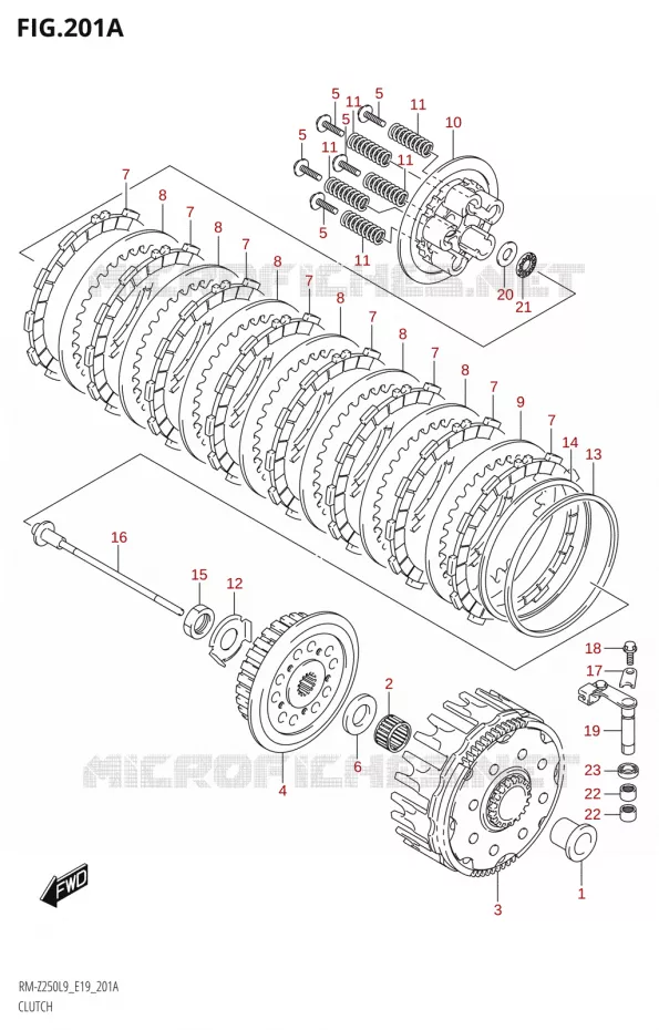 EMBRAYAGE Suzuki MOTO 250 RM-Z 2019  RM-Z250 L9 (E19)