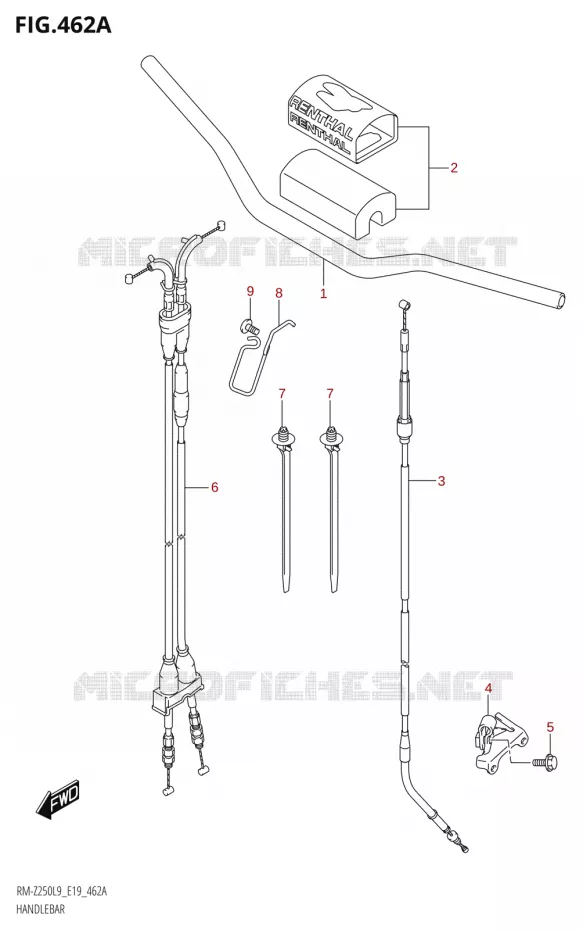 GUIDON Suzuki MOTO 250 RM-Z 2019  RM-Z250 L9 (E19)